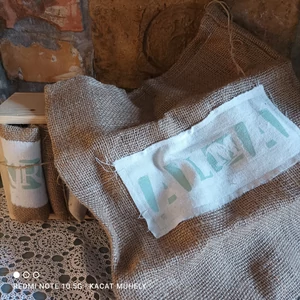 Többször használatos, zöldségzsák alma felirattal