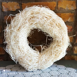 Fehér, természetes koszorú alap(nagy)