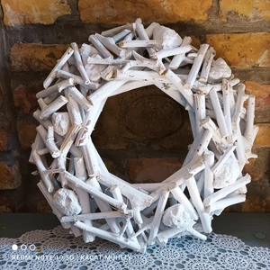 Uszadékfa ajtódísz, fehér színű, óriás méret