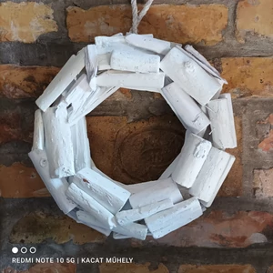 Uszadékfa ajtódísz, fehér színű