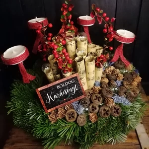 LEJÁRT! IV. Adventi workshop/ Piros, kottás koszorú