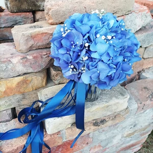 Hortenzia, kék menyasszonyi csokor