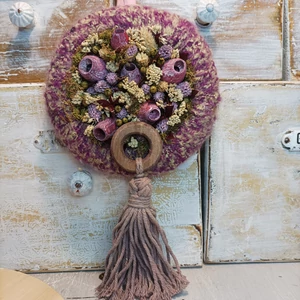 Bordó kopogtató, lila bojttal